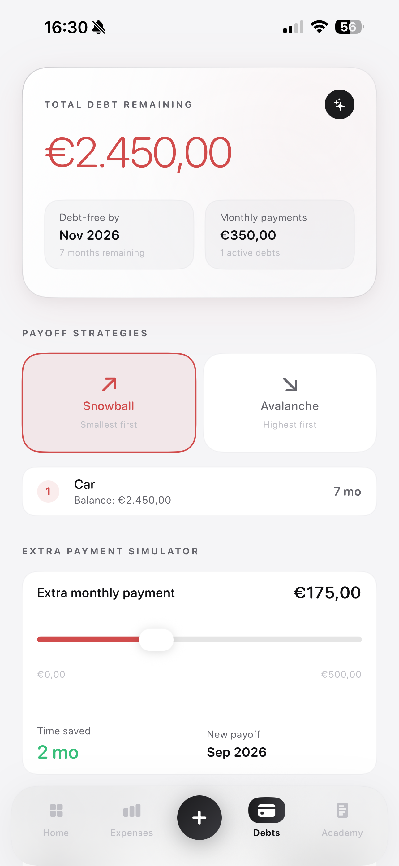 Debt Payoff Calculator